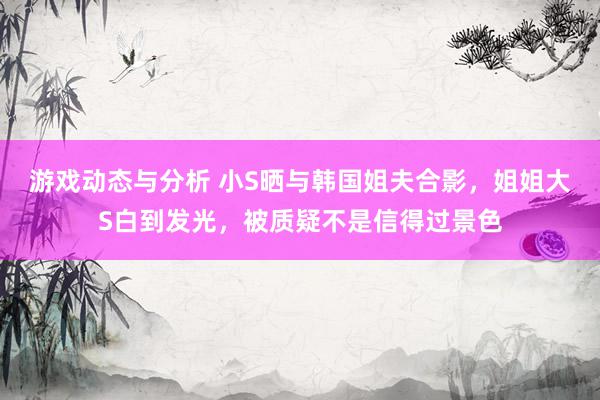 游戏动态与分析 小S晒与韩国姐夫合影，姐姐大S白到发光，被质疑不是信得过景色